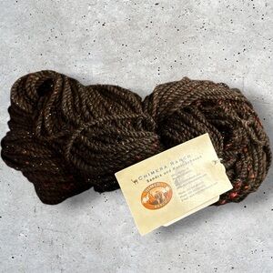 Chimera Ranch hand milled alpaca and firestar dark brown multicolor 105 yrd yarn